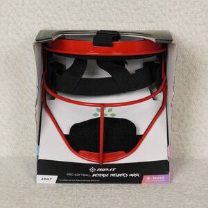 Rip-It PRO Softball Defense Fielders Mask Adult Scarlet Protection Performance